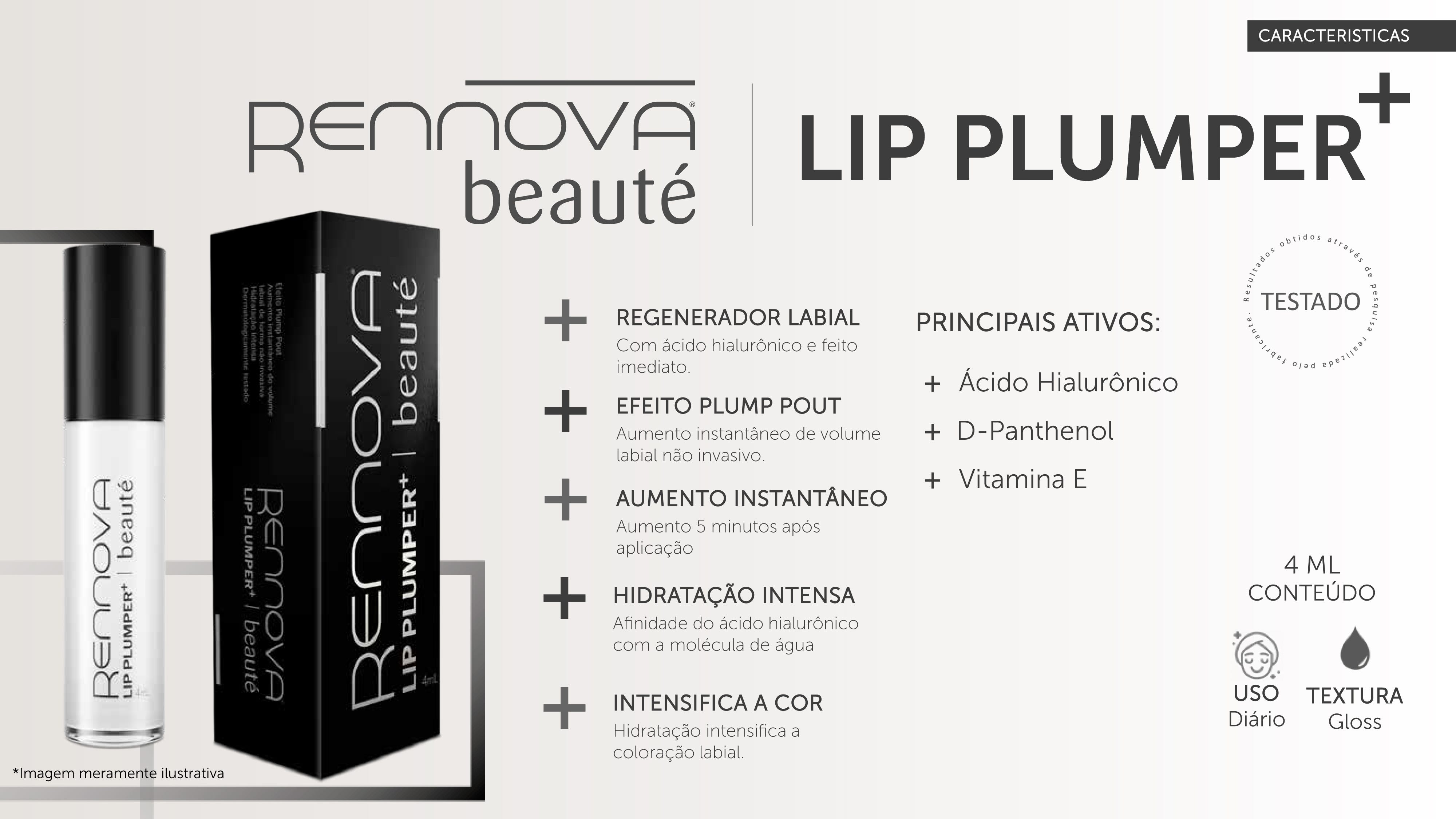 Detalhes sobre o Lip Plumper Beaute Rennova